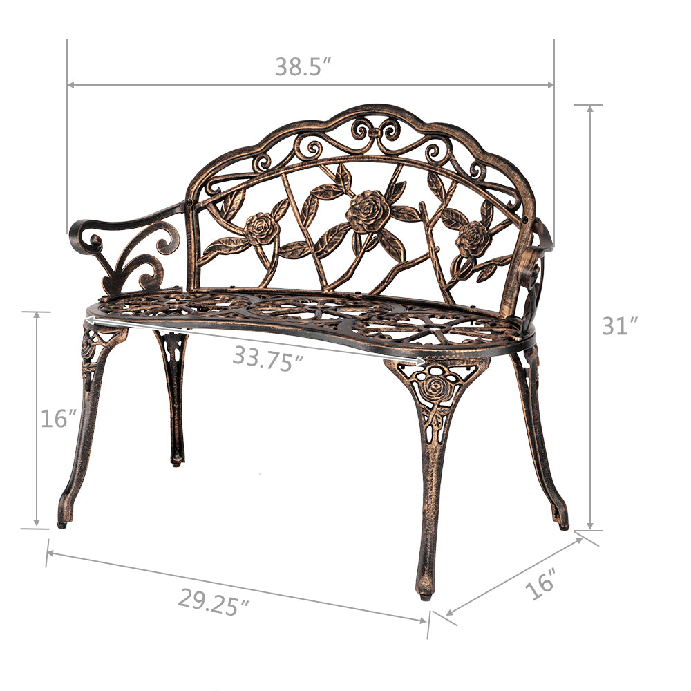 Dimensions of our beautiful garden love bench