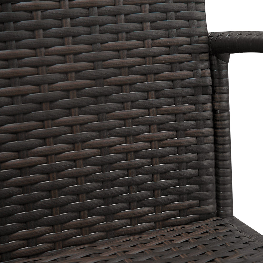 Close-up of brown wicker rattan design