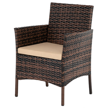 Comfortable and stylish rattan armchair with cushion