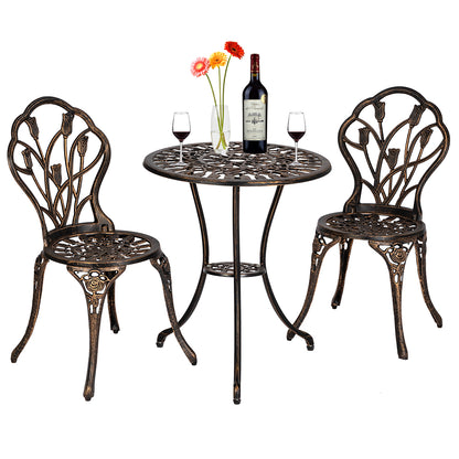 Enjoy your coffee outside with this stylish Bistro Table Set