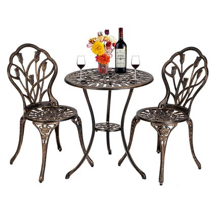 Coffee Bistro Table Set with Chairs - perfect for outdoor lounging