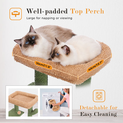 Soft and Washable Top Perch on Cactus Cat Condo - Ultimate Comfort for Your Cat