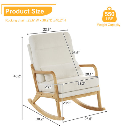  Dimensional drawing of the Comfy Rocking Chair