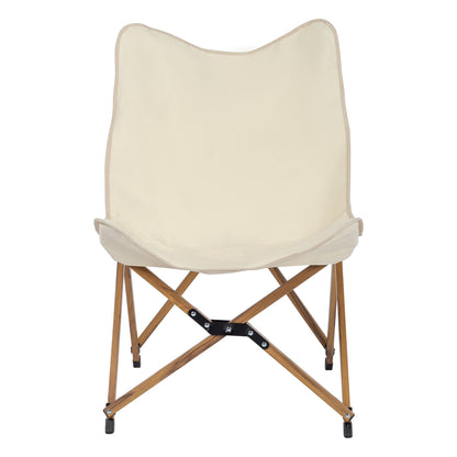 Get a Complete Look: Front View of Lightweight Folding Picnic Chair (Khaki)