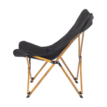 Sleek Design: Lightweight Folding Picnic Chair (Black), Side View