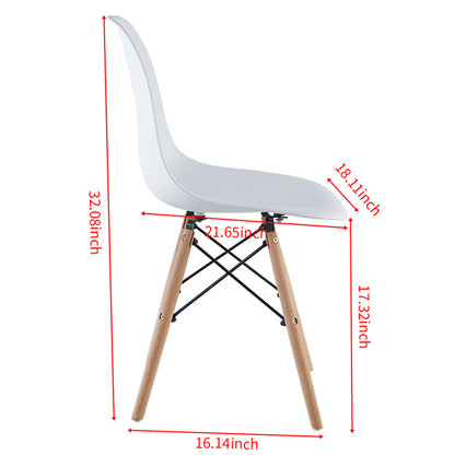 Dimensions of Modern White Set of 4 Chairs - Perfect Fit for Your Home or Office"